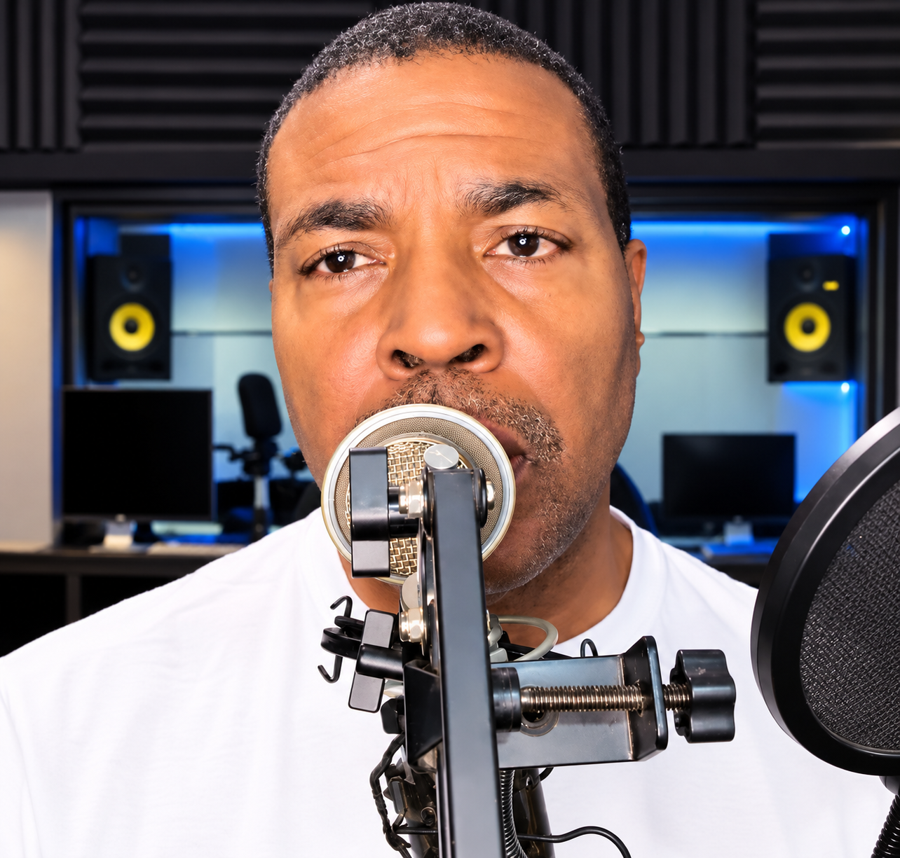 DJ Exquisite in the KEXQ Radio studio